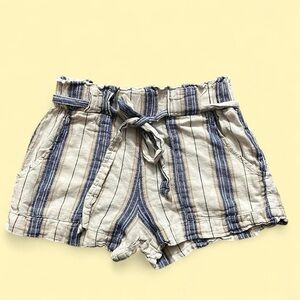 Indigo Rein High Waist Blue and Cream Shorts